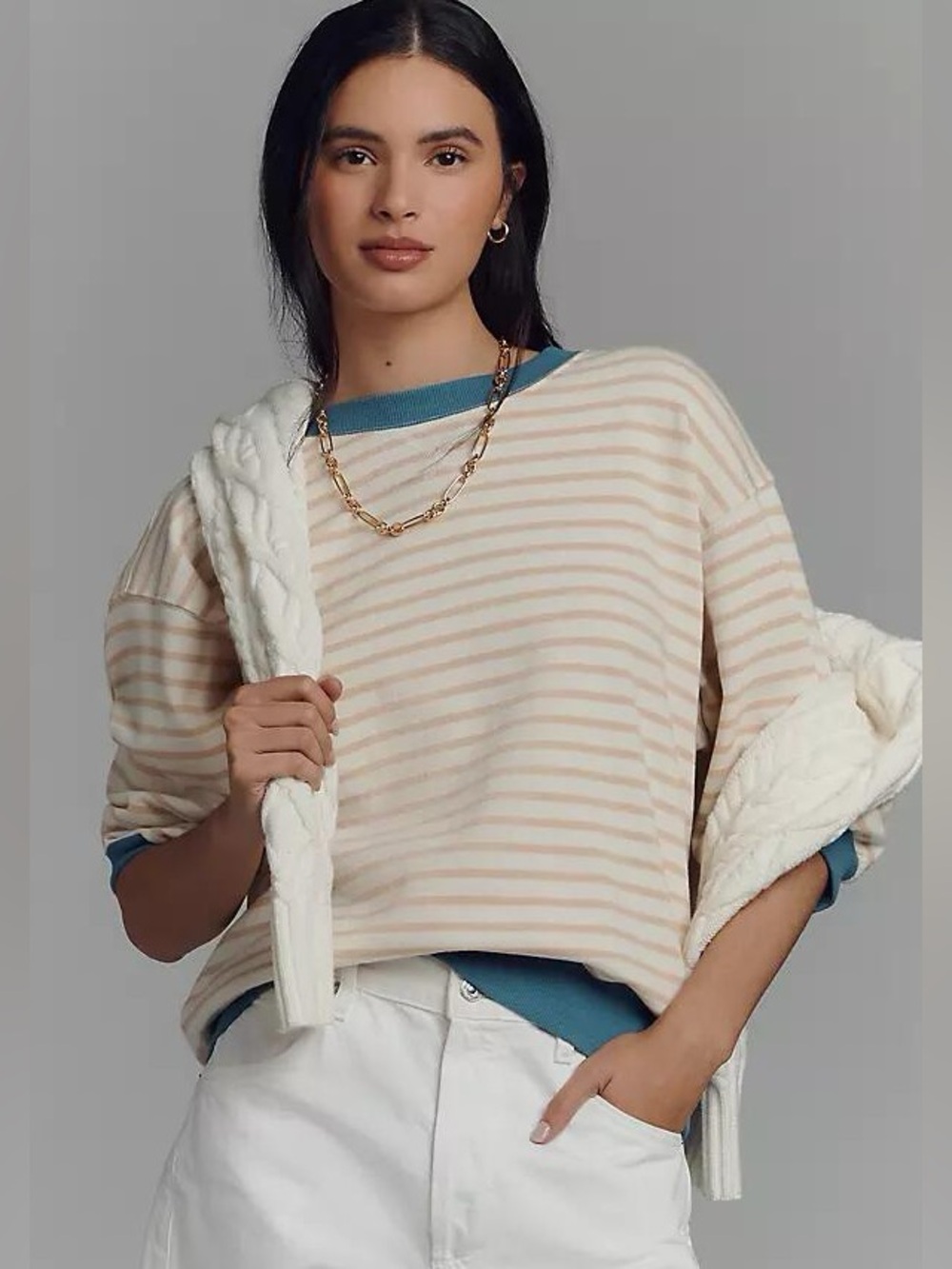 Anthropologie Pilcro Niki bubble sweatshirt